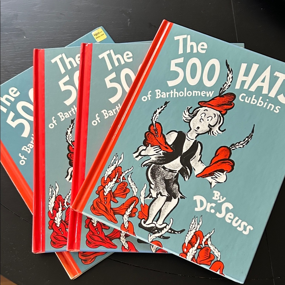 Dr. Seuss The 500 Hats of Bartholomew Cubbins Hardcover Set-4 Books
